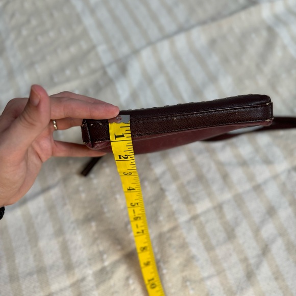 The Sak small leather burgundy & feather boho crossbody purse - Picture 15 of 15